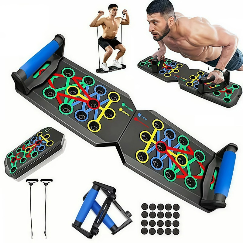 Sports Equipment Warehouse - Tabla de flexiones plegable con bandas