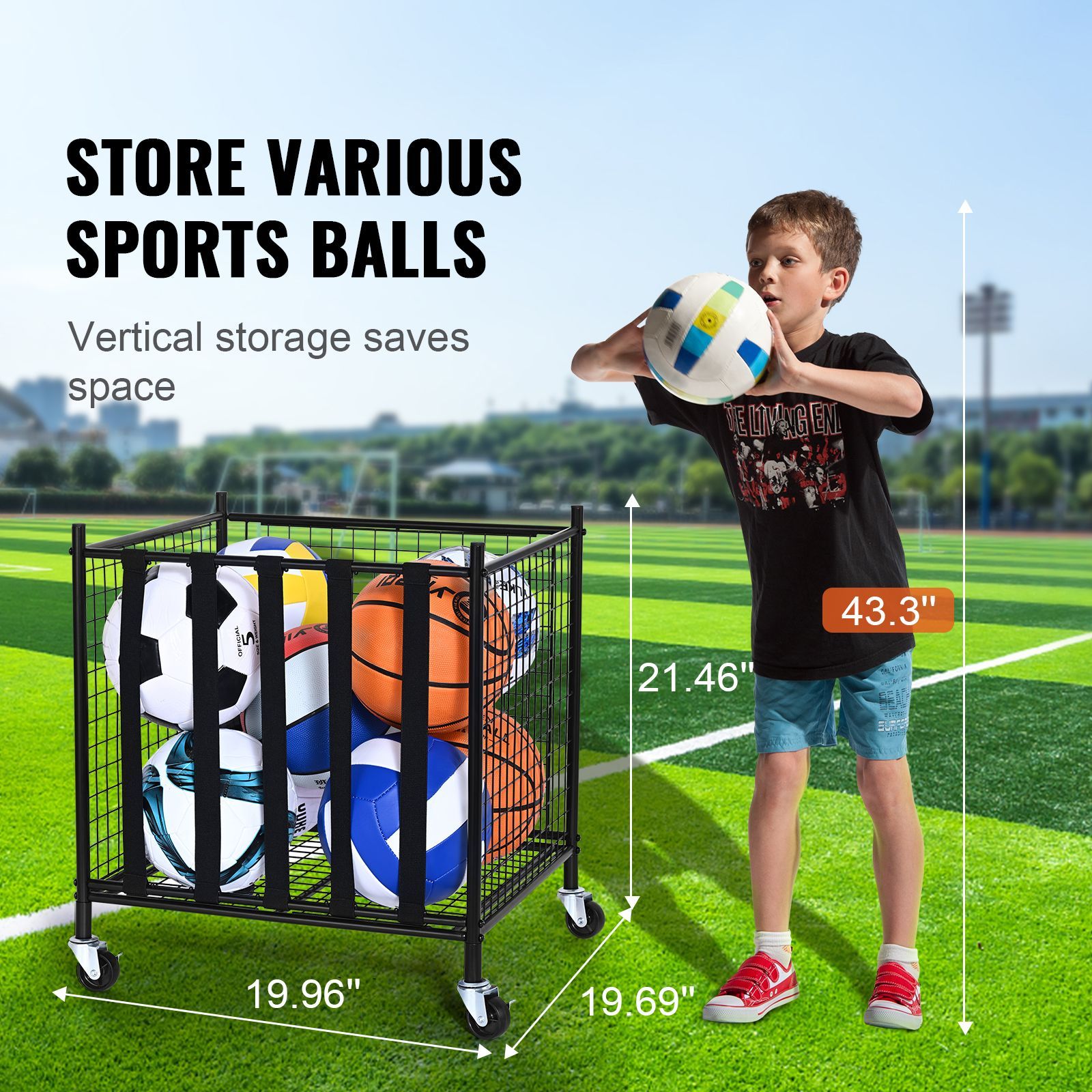 Carrito de Almacenamiento de P - Sports Equipment Storage Rack reseña y precio