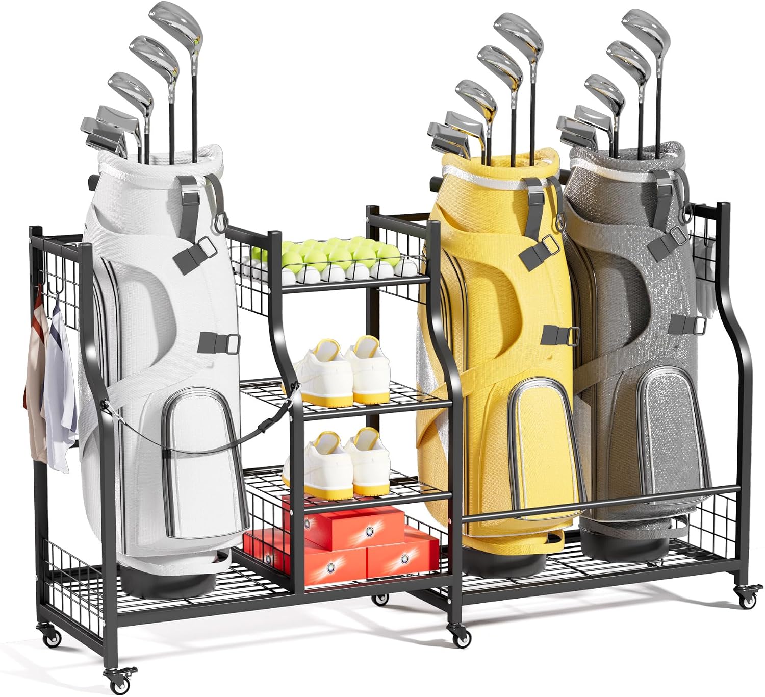 Organizador de bolsas de golf, - Sports Equipment Storage Rack reseña y precio