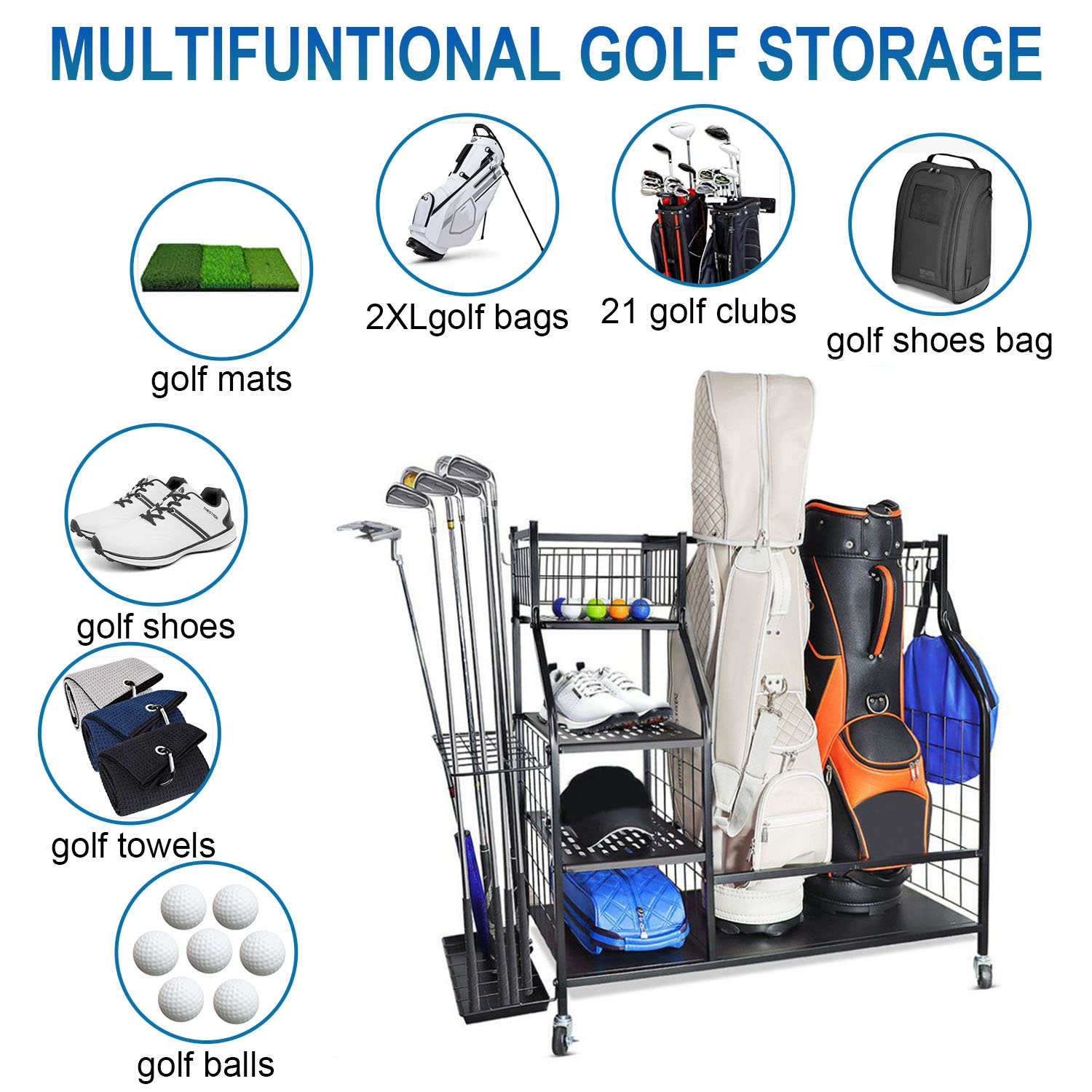 Estante organizador de garaje  - Sports Equipment Storage Rack reseña y precio