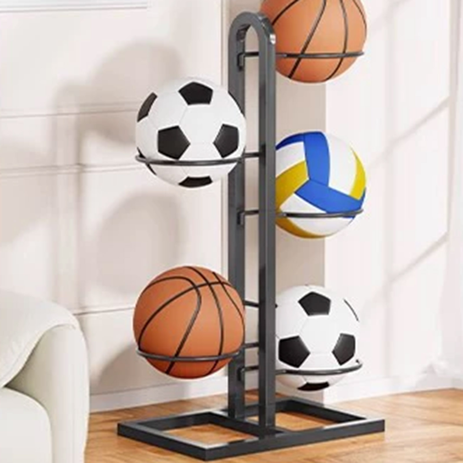 Estante de baloncesto plegable - Sports Equipment Storage Rack reseña y precio