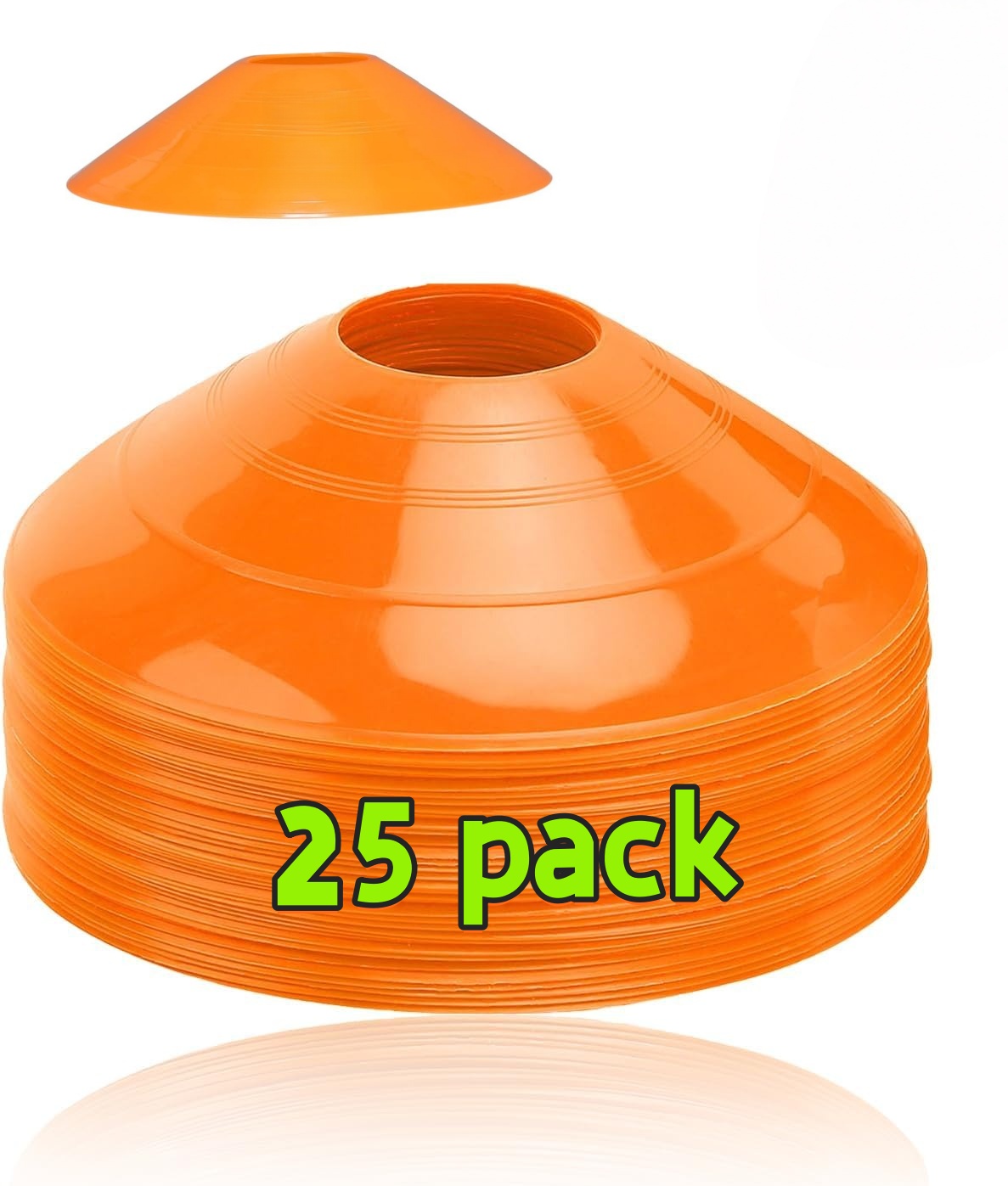 Paquete de 25 Conos de Fútbol, - Sports Equipment For Training reseña y precio